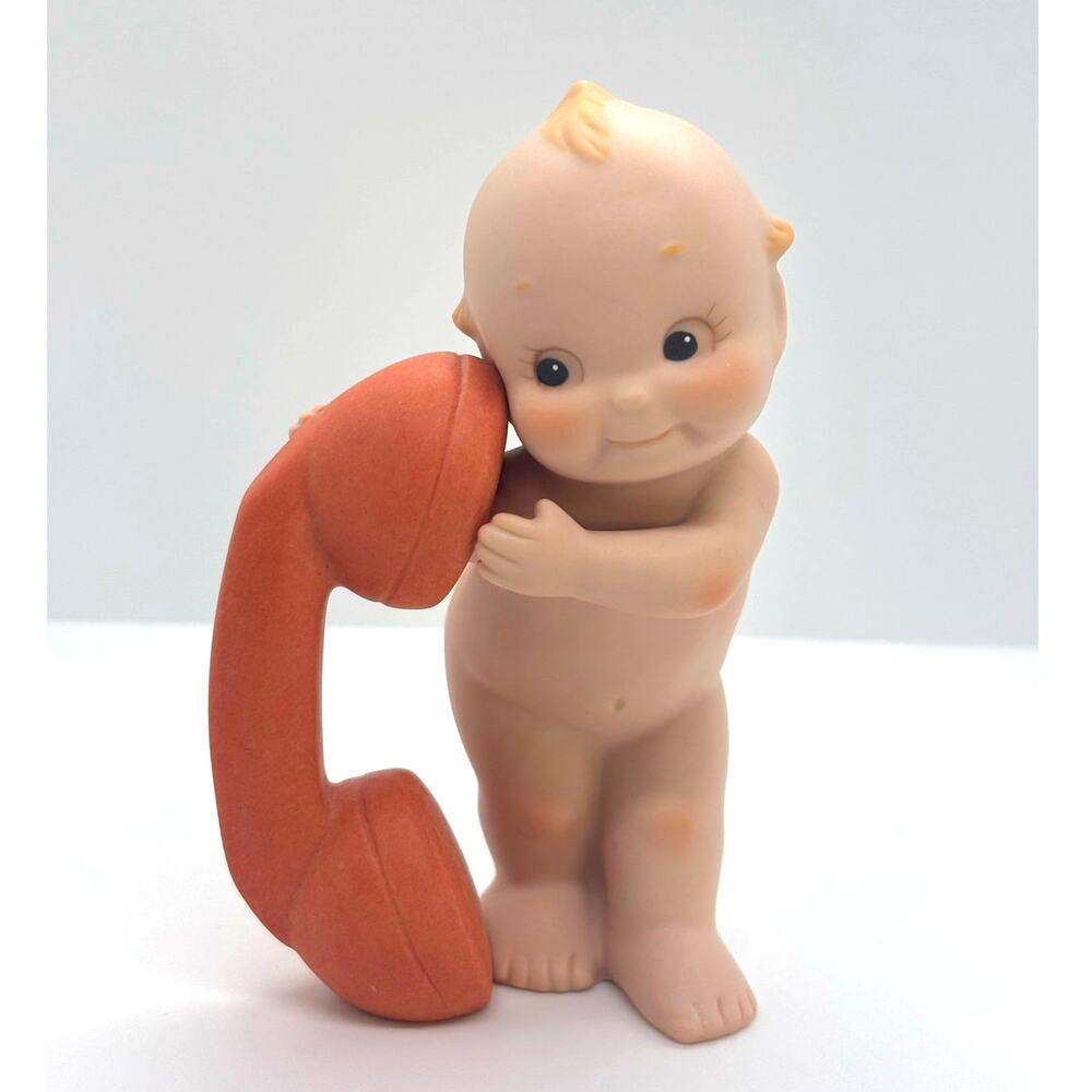 VTG 1992 Jesco/Enesco Rose O'Neill Porcelain Kewpie Doll Figurine, with Phone